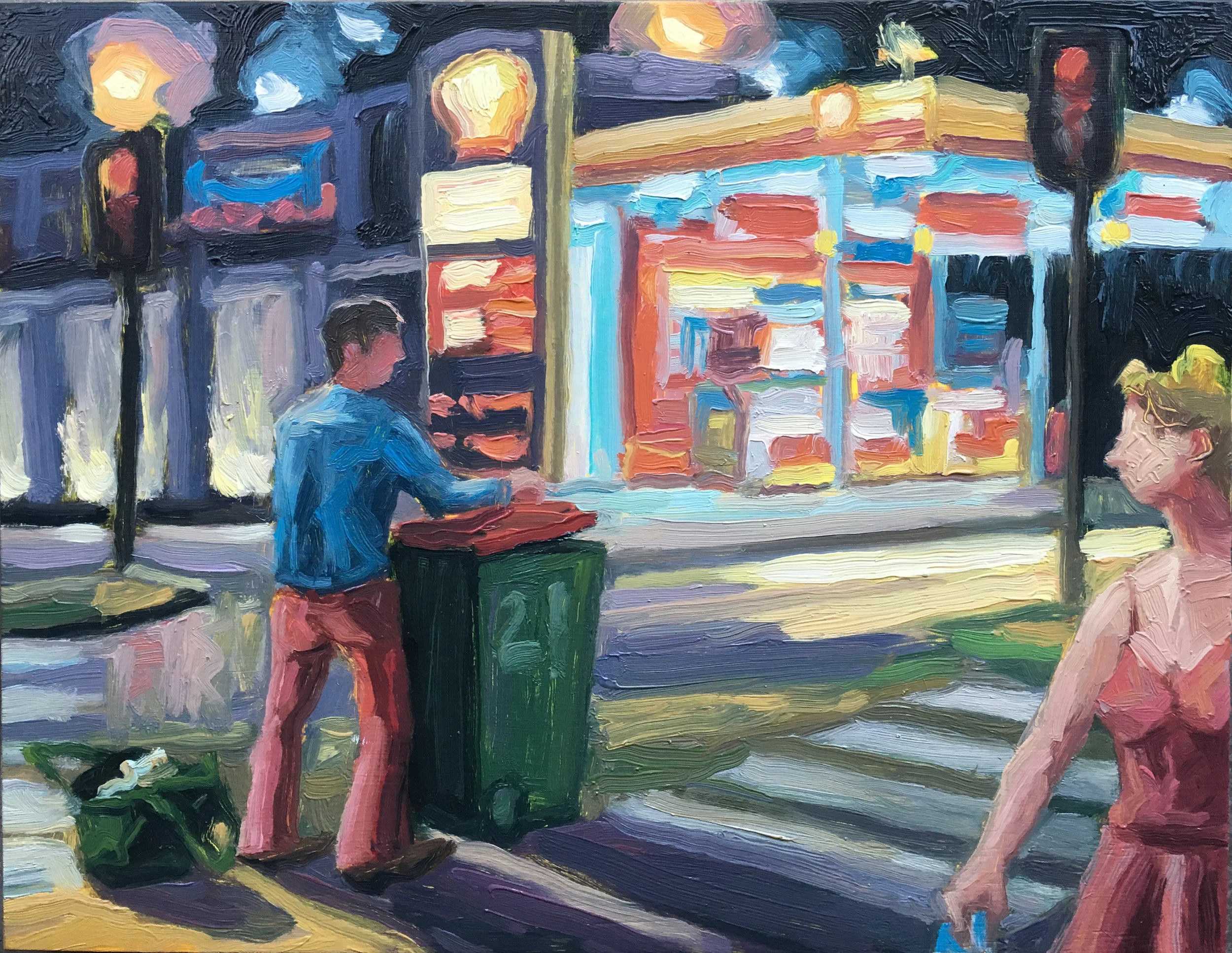 Peter Lankas The glance 2018 oil on board 40x50cm $750.00