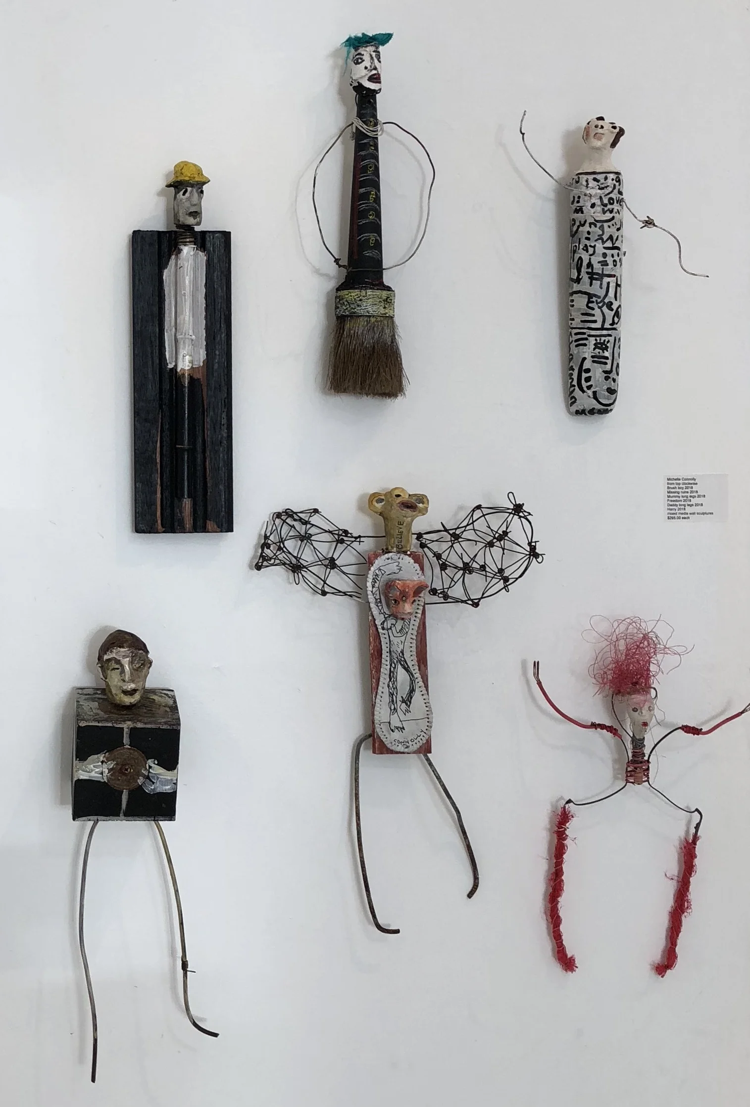 Michelle Connelly various small sculptures mixed media $295.00 each