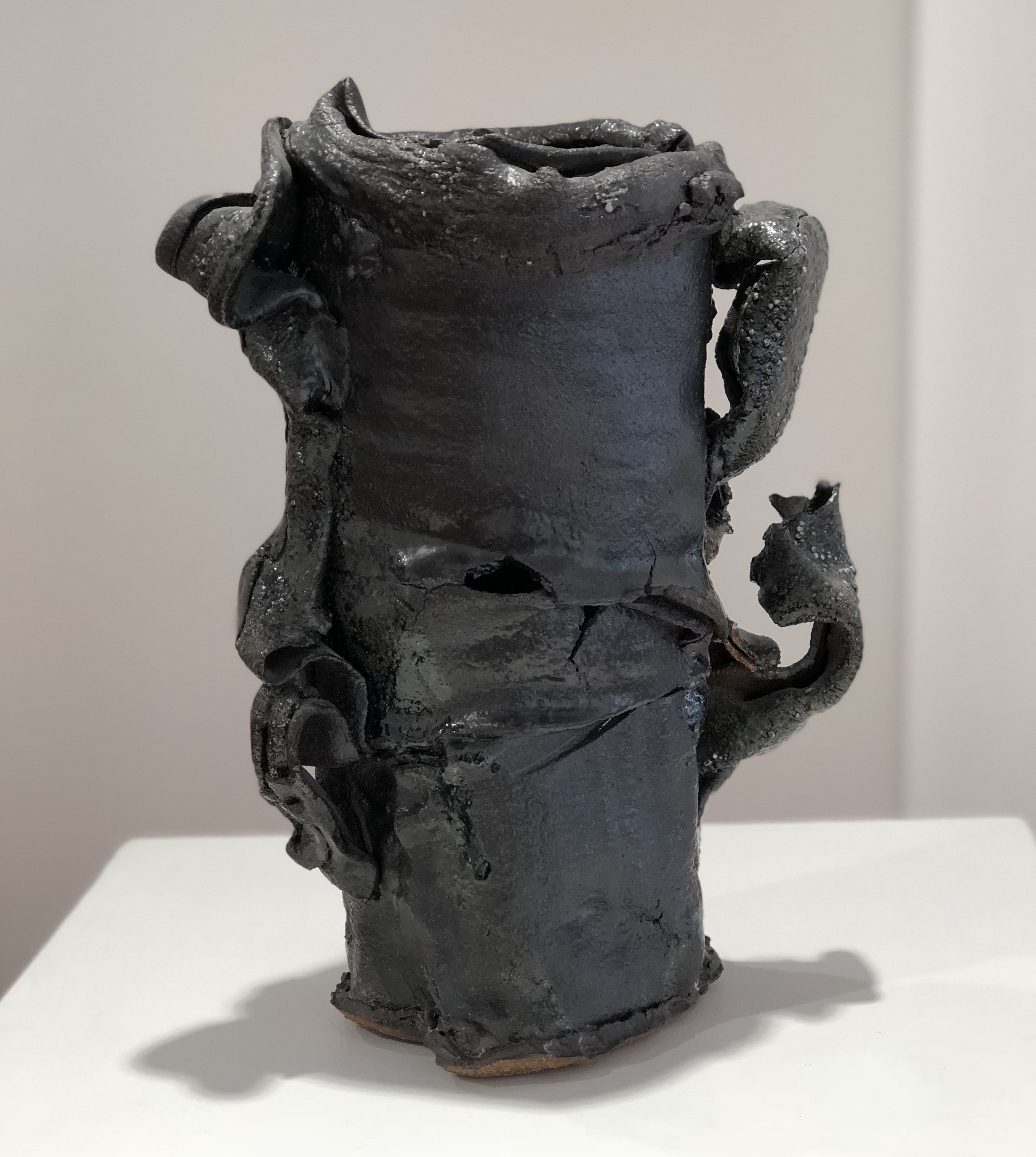 John Heaney Kalma in the tea house 2018 stoneware, blue and black glazes 30 x 23 x 15cm $480.00