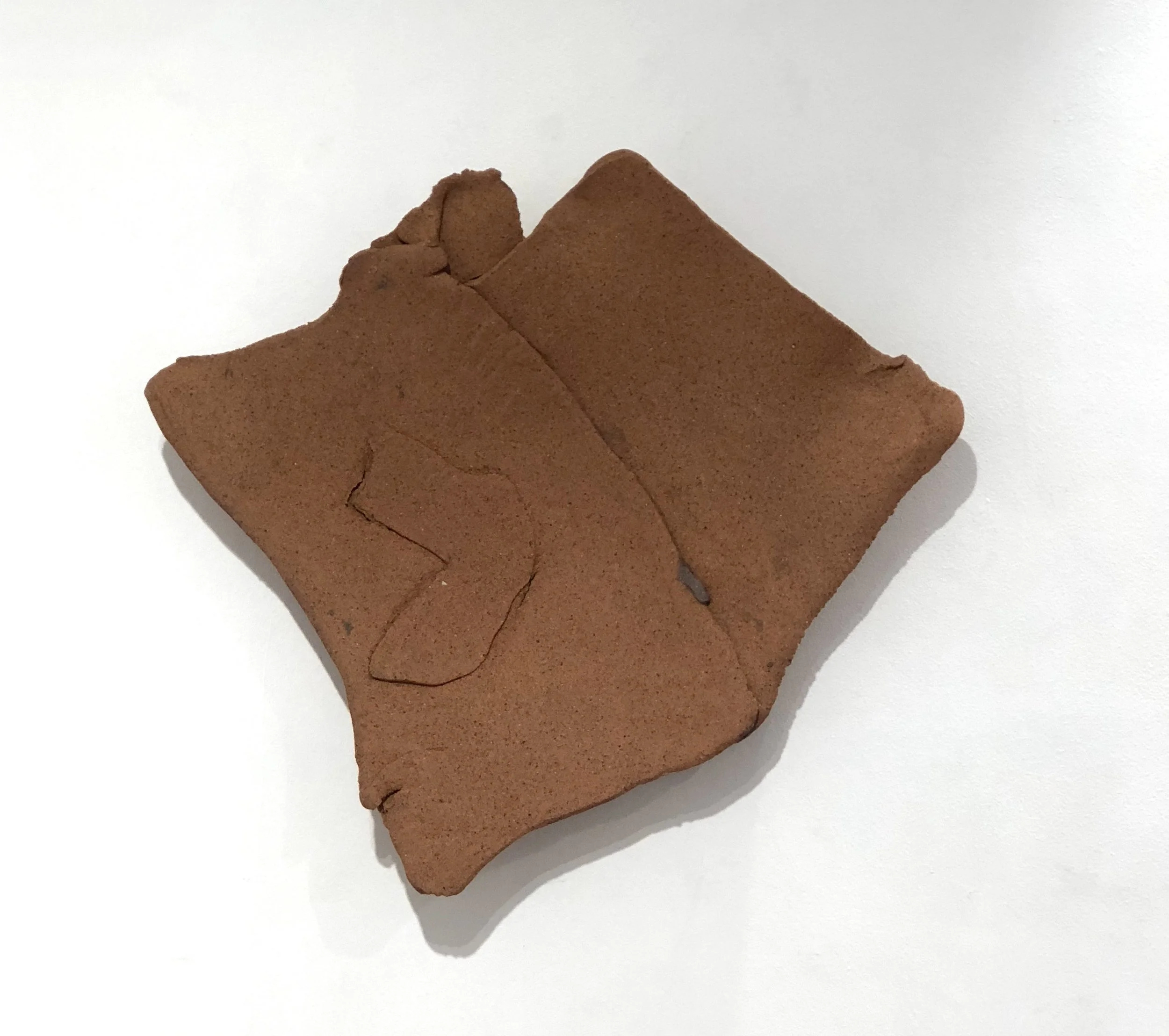 John Heaney Lasseter's boot on the reef 2018 unglazed stoneware 54 x 60cm $680.00