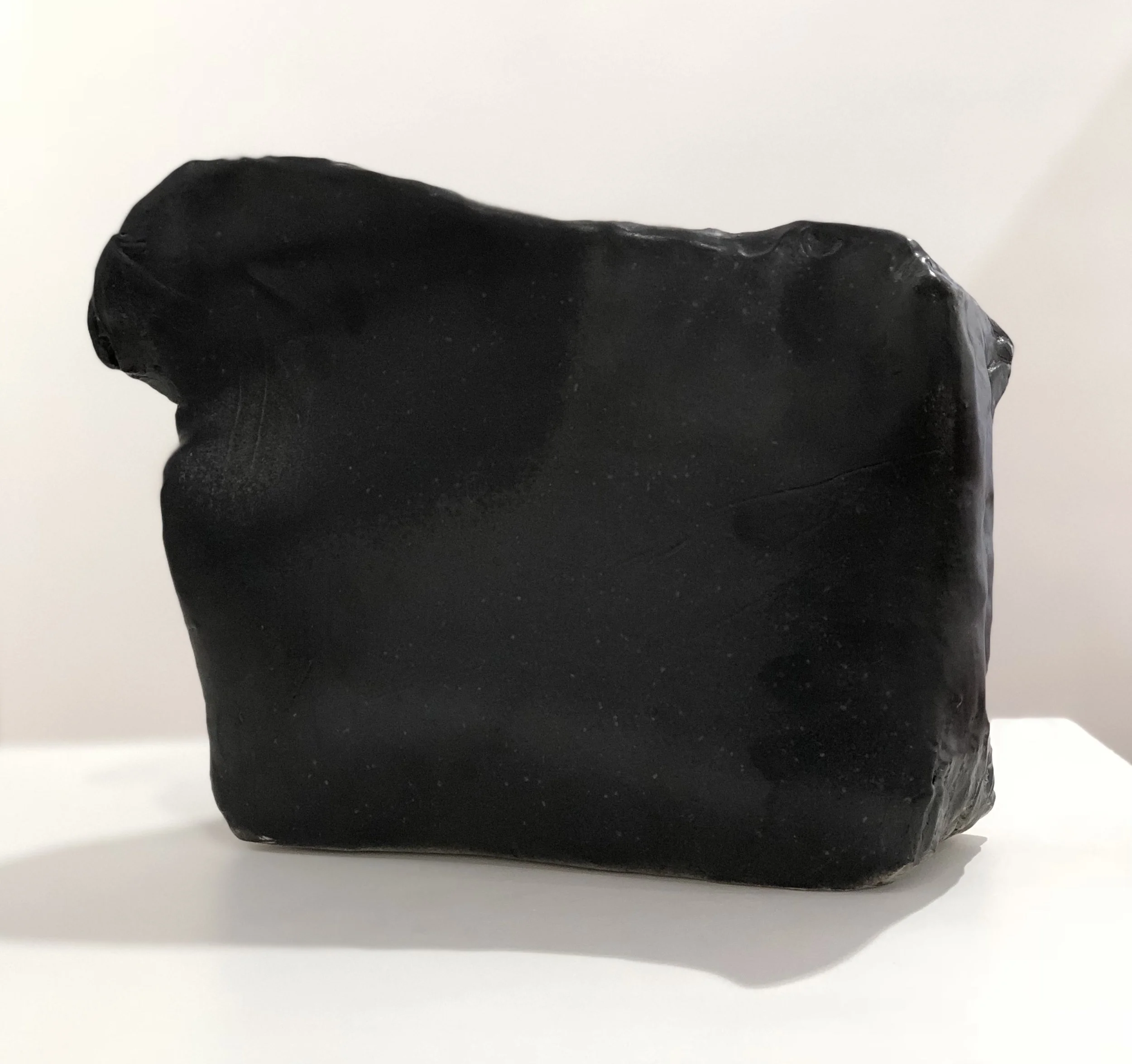 John Heaney Blinky Palermo at the tea house 2018 stoneware black glazes 40 x 39 x 10cm $480.00