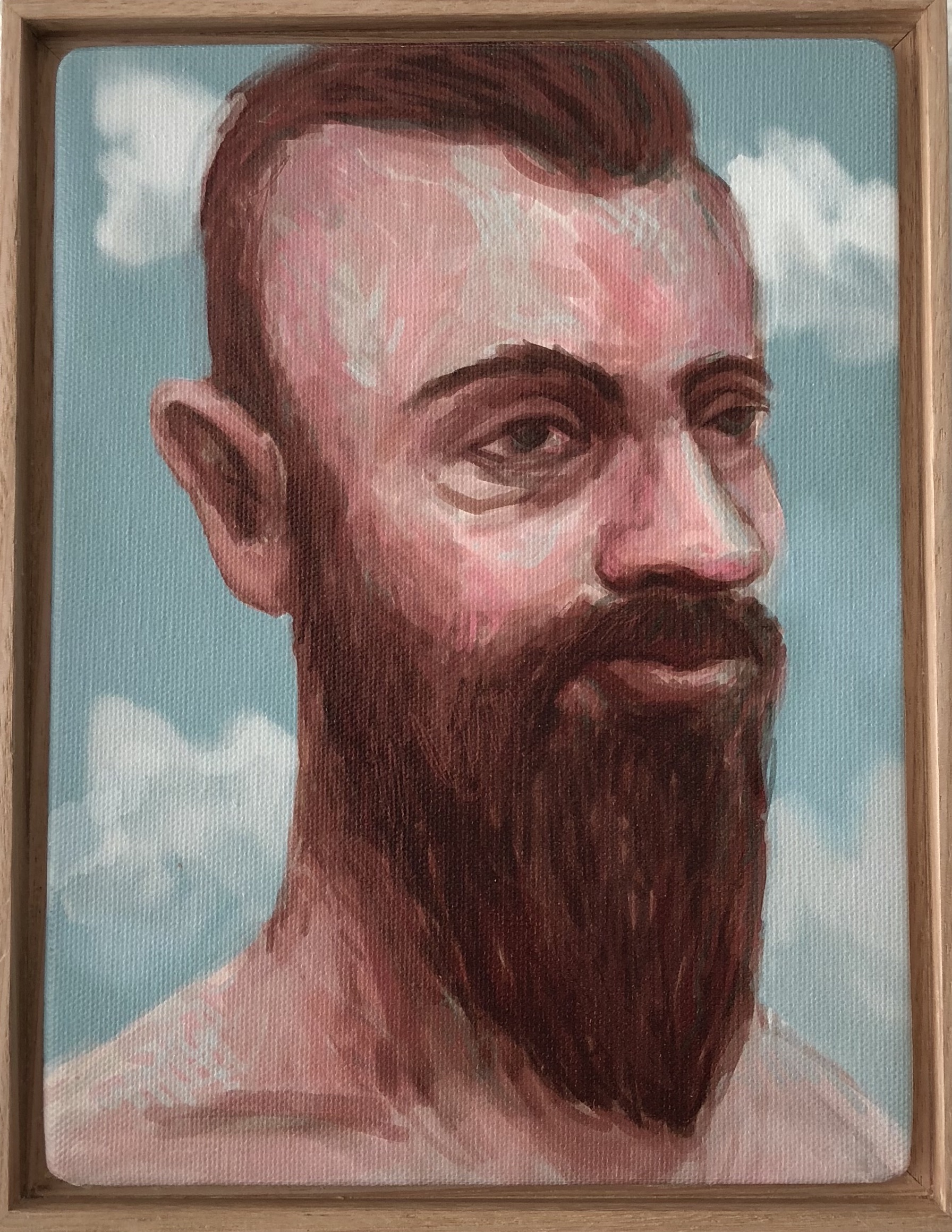 Peter Lankas Hipster Hank 2018 ipad drawing, archival print on canvas 23.5 x 18cm framed Artist Proof + edition of 10 $285.00 each (AP + 10 available) edition includes framing