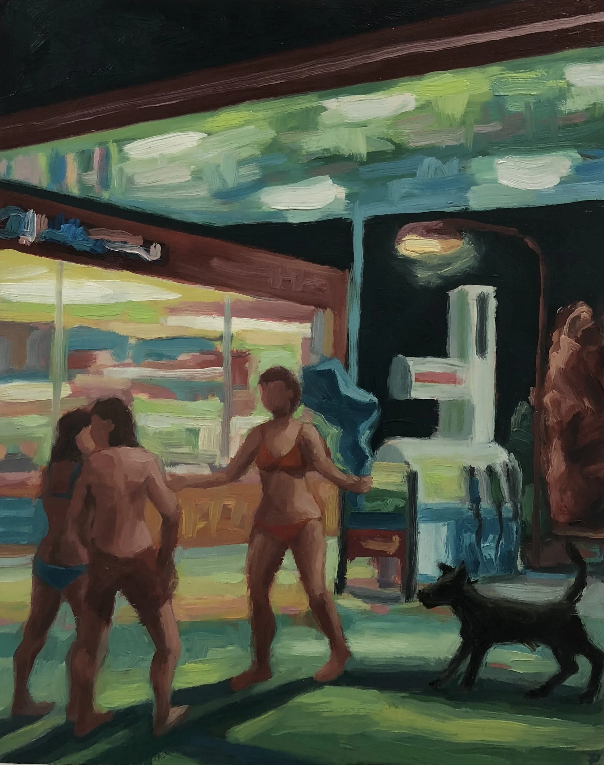 Peter Lankas Summer night 2018 pigment, oil, chalk, eggwhite on board 50 x 40cm unframed $750.00