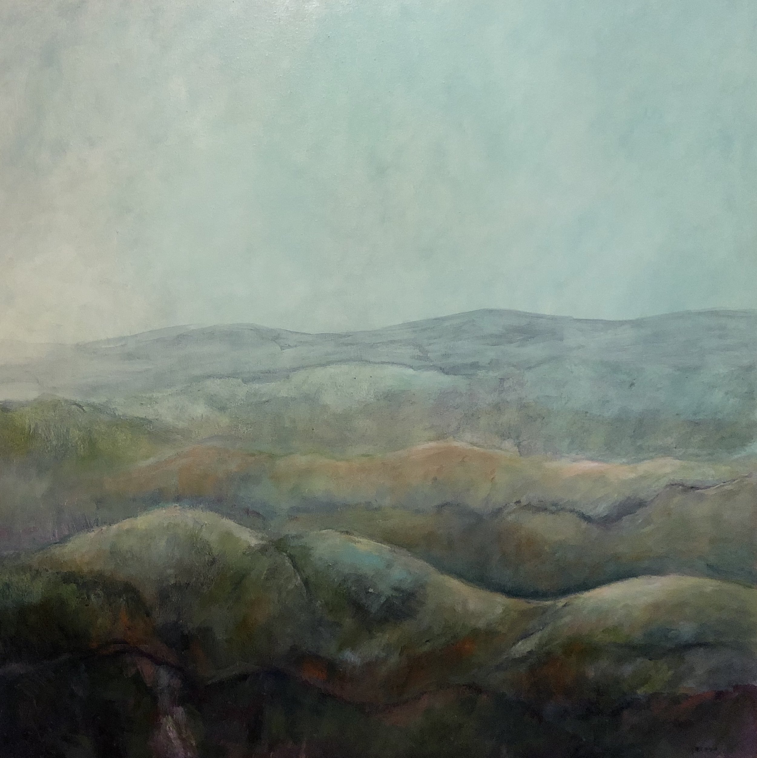 Helene Leane Rolling Hills acrylic on canvas 100 x 100cm $1800.00
