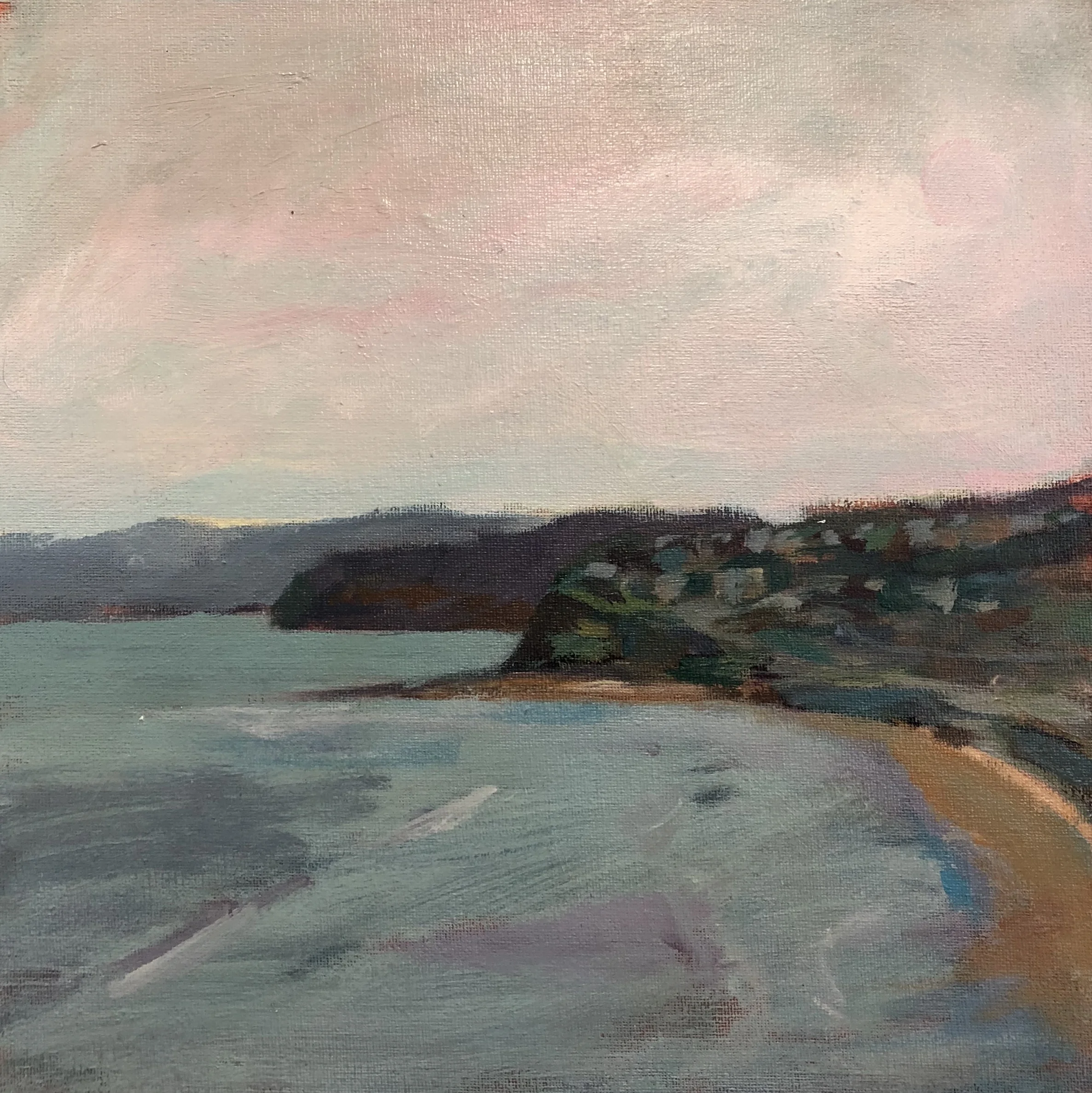 Andrew Finnie The Headland in Mid-Spring 2017 acrylic on canvas 30 x 30cm $450.00