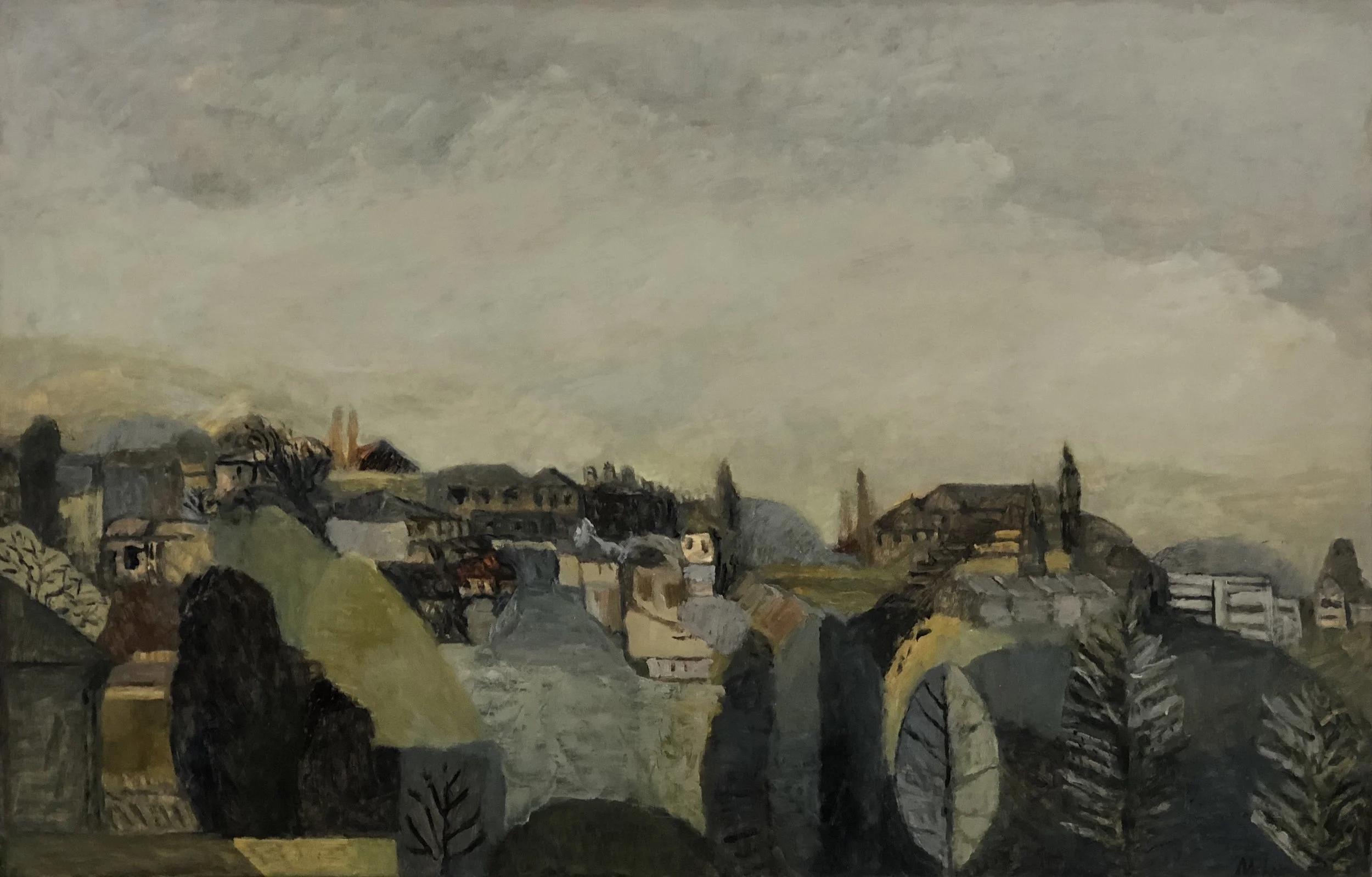 Paul Maher Anzac Walk - pines 2018 oil on canvas 85 x 125cm PURCHASED
