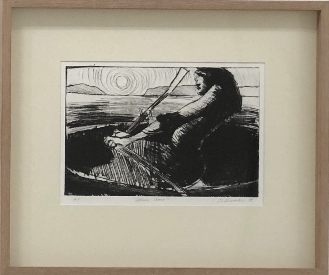 Getting there 2018 drypoint etching artist proof 42 x 50cm framed $650.00 AVAILABLE