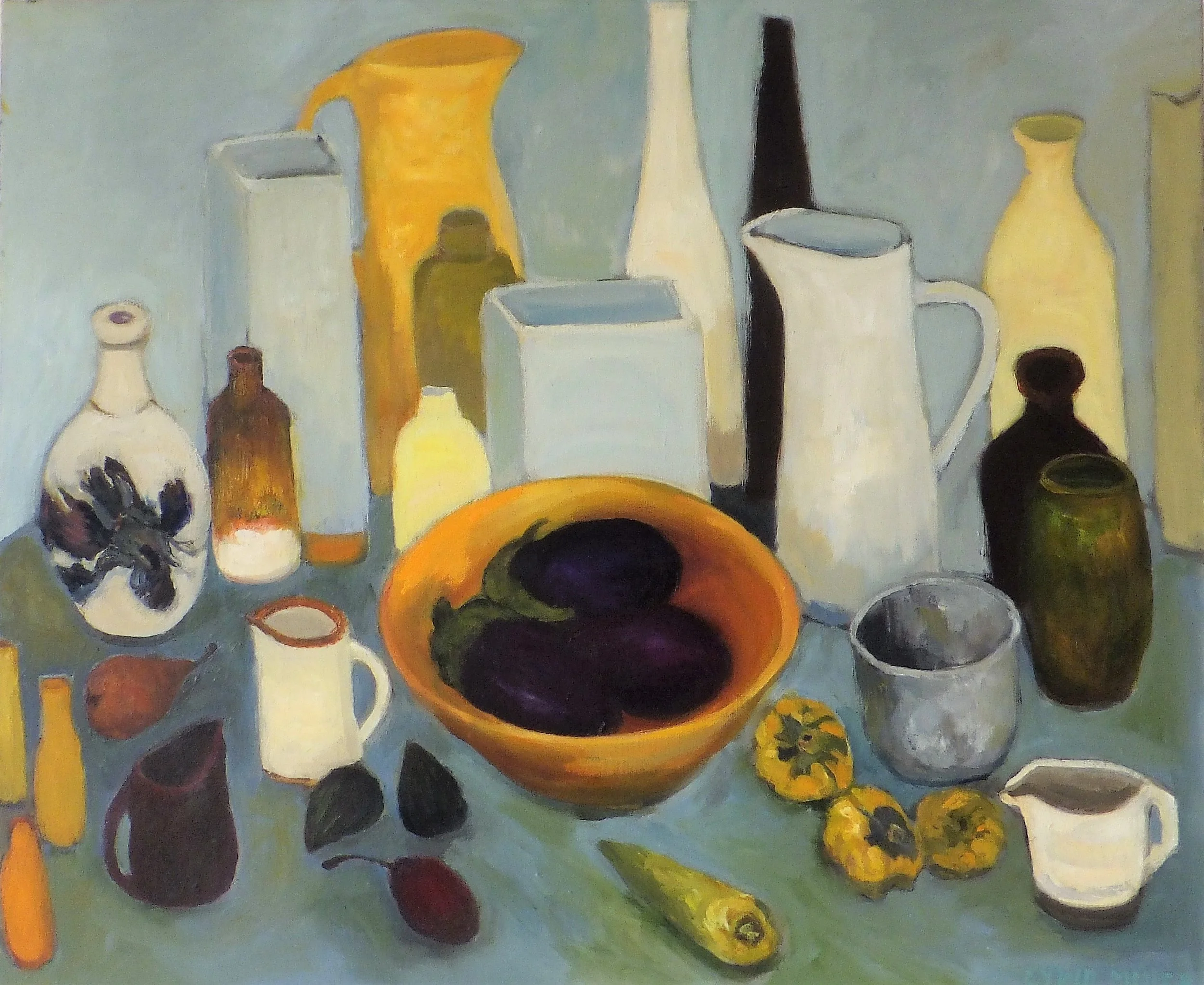 Lydia Miller, Still-Life with aubergines, 2018 oil on canvas, 61 x 76cm $850.00 SOLD
