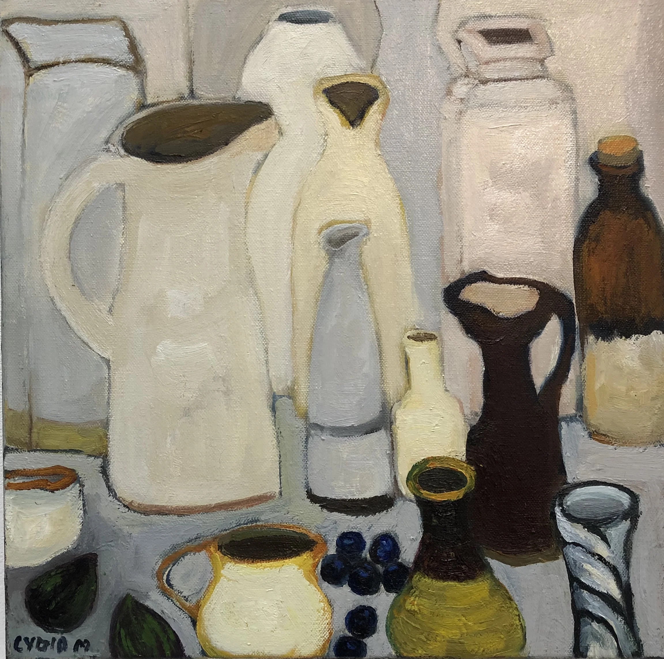 Lydia Miller, Still-Life with blueberries, 2018 oil on canvas, 40 x 40cm $450.00 SOLD