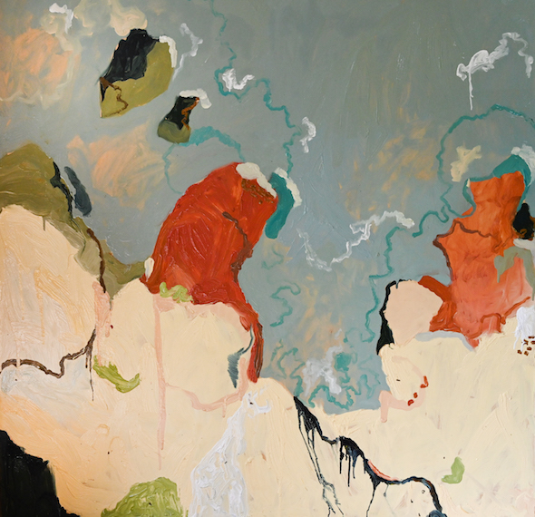 Michelle Teear Ocean Edge 2019 oil on plywood 120 x 120cm $2200.00