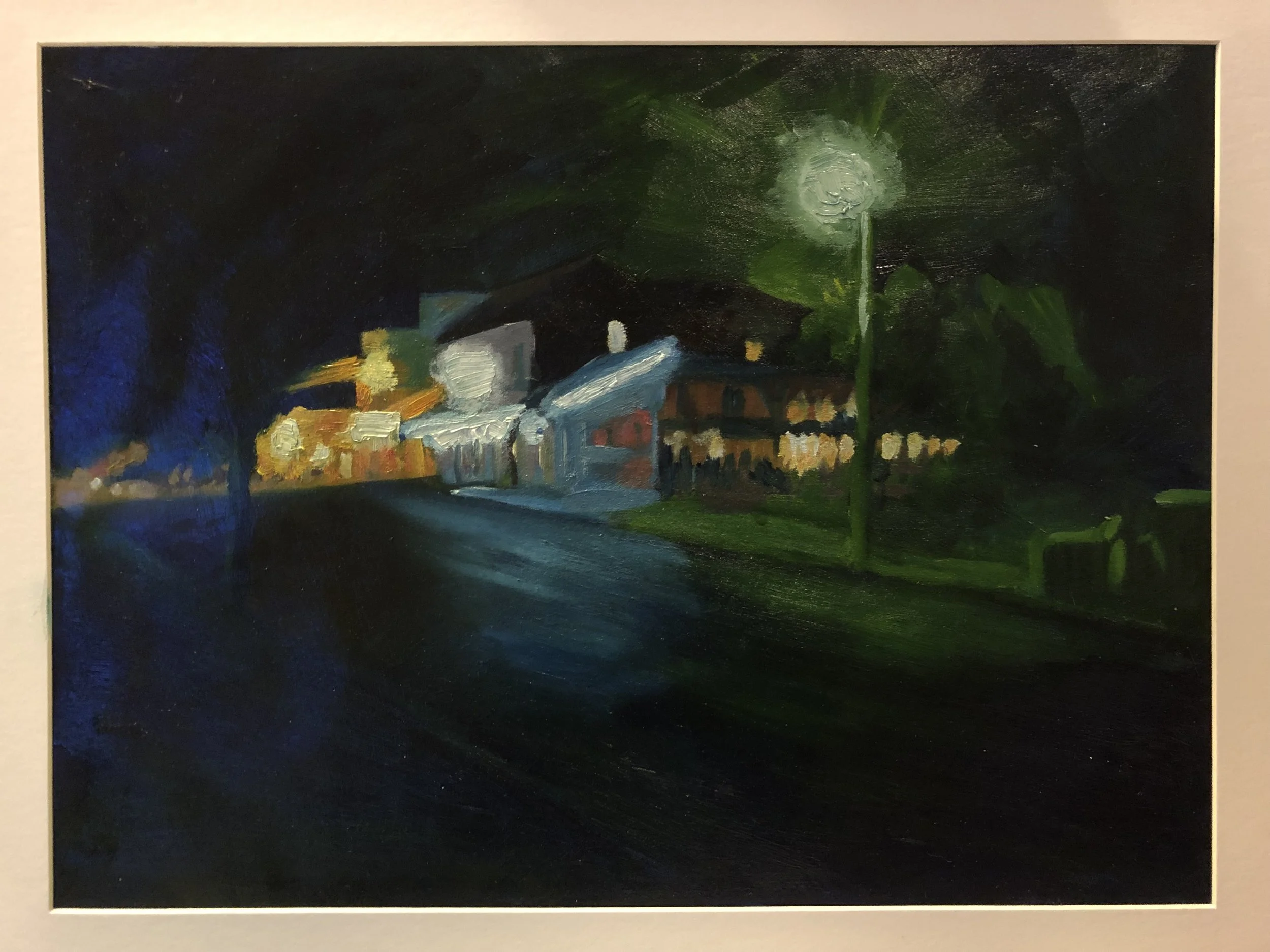 Patrick Mavety Wicko Pub 2019 oil on cotton paper 43 x 53cm mounted SOLD