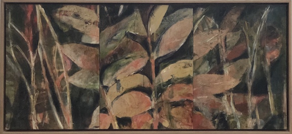 Helene Leane Red Forest (cedar) 2019 mixed media 33 x 71cm $520.00
