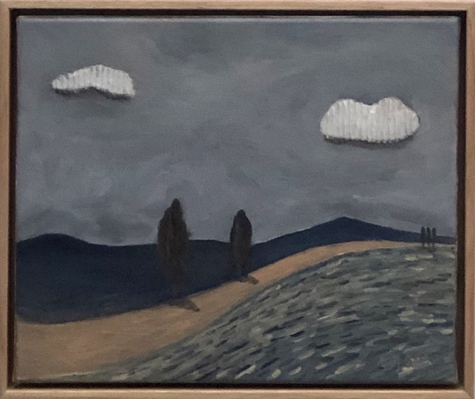 14. Malcolm Sands The Road to Goulburn 2018 mixed media on canvas 27.5 x 33.5cm $350.00
