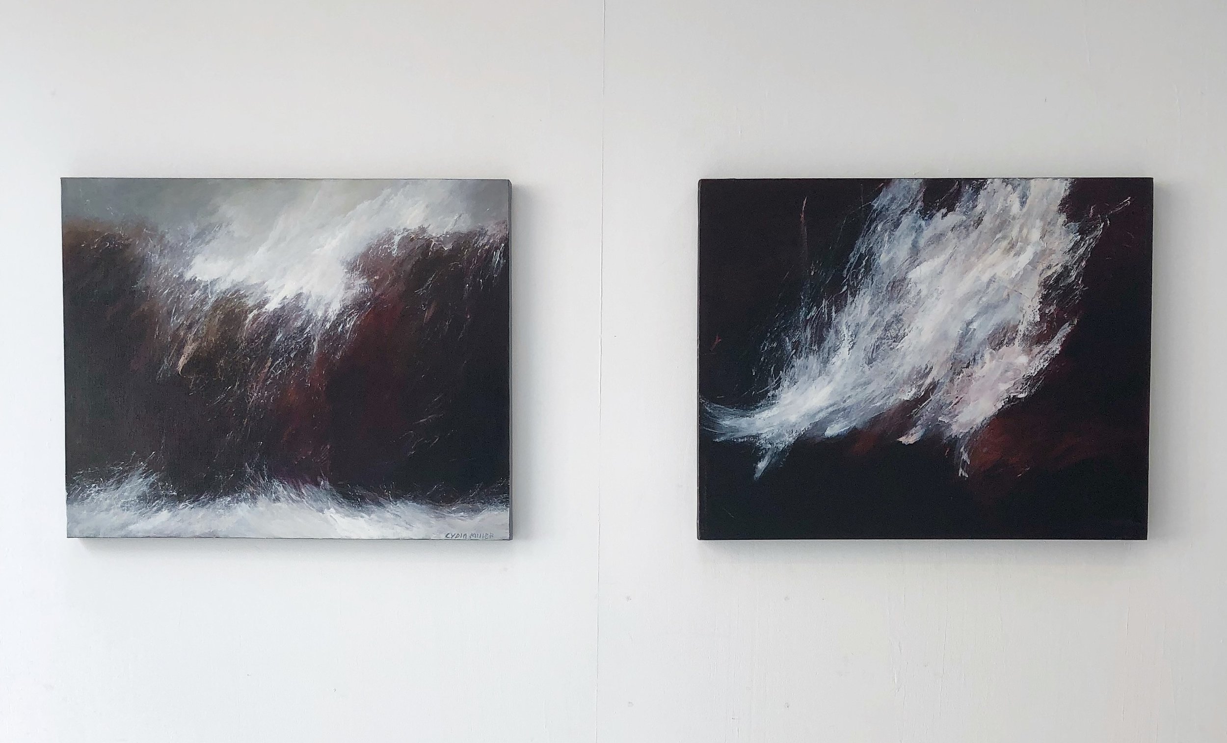 Lydia Miller Stormy oil on canvas 61 x76cm $850.00 Lydia Miller Sea spray oil on canvas 61 x76cm $850.00
