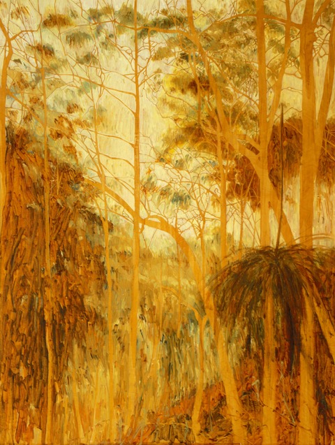 29. Linda Greedy Into the distance 2, 2019 oil and shellac on board 125 x 95cm framed $2500.00