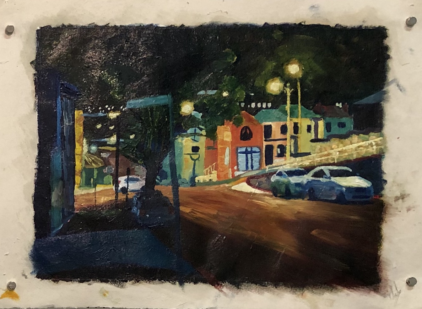 22. Patrick Mavety Wolfe St commute 2019 oil on cotton paper 30 x 40cm unframed $390.00