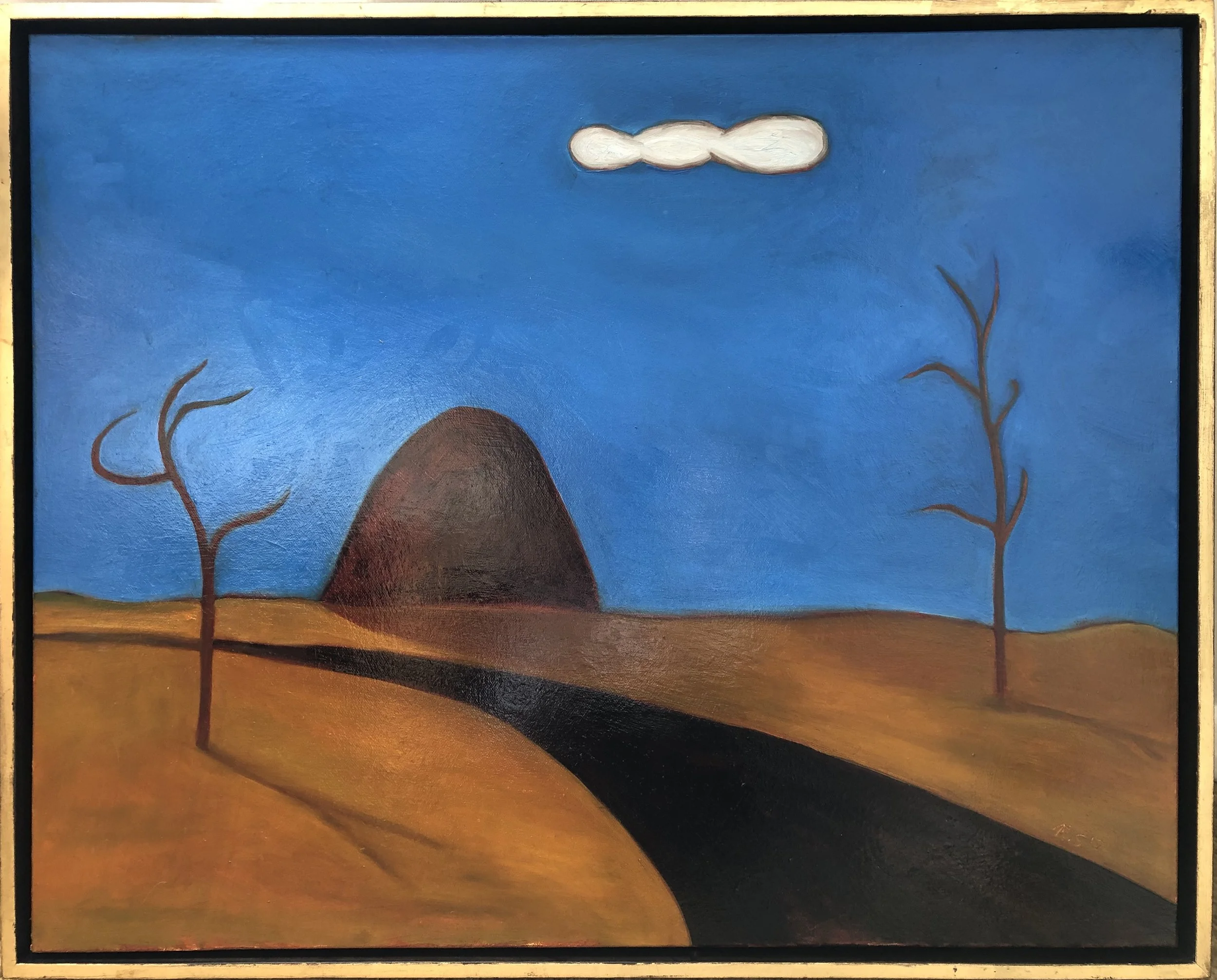 Malcolm Sands Landforms, Bylong Valley Way 2017 oil on canvas 65x80cm framed $1200.00