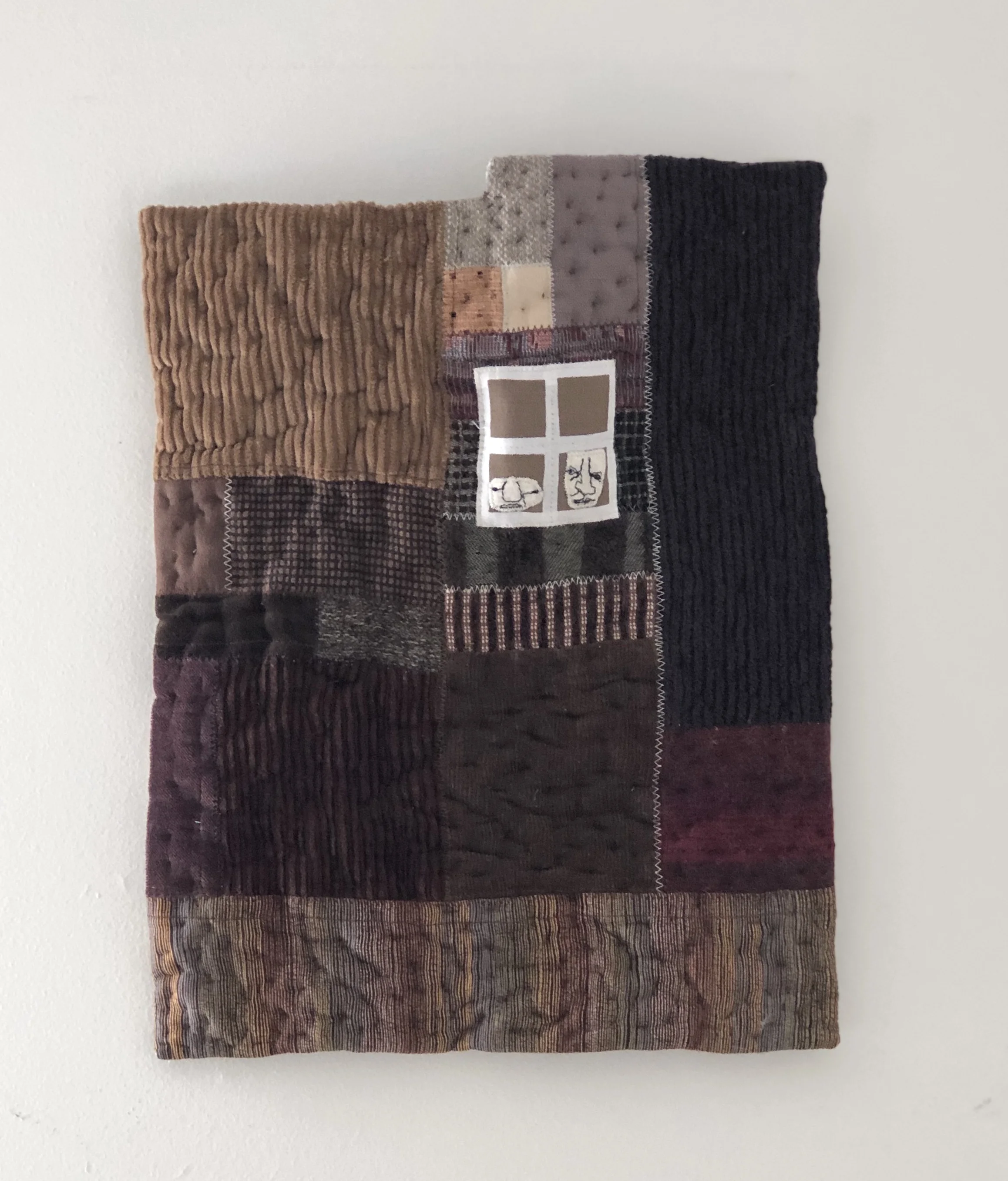 Olivia Parsonage Building with watchers, soft wall sculpture $190.00