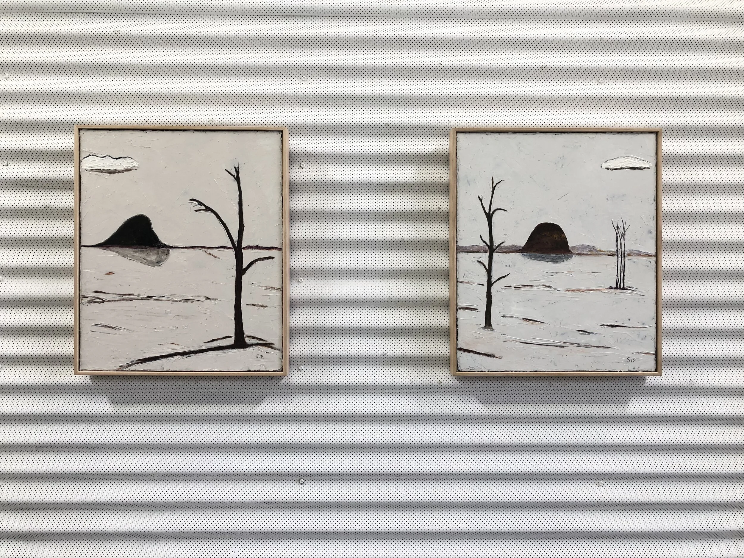 17. Malcolm Sands Ilford , 2019 oil on canvas 63x53cm framed $650.00 18. Malcolm Sands The Wedding Cake, Ilford , 2019 oil on canvas 63x53cm framed $650.00
