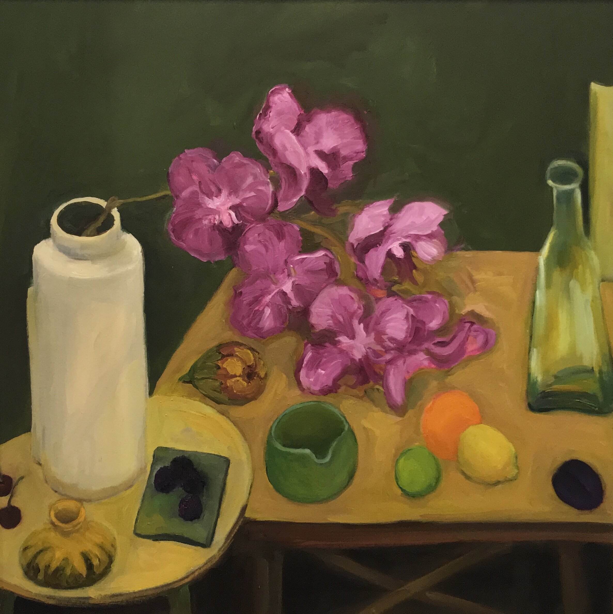 Lydia Miller Lydia Miller Still-Life with Orchid 2020 oil on canvas 60cm x 60cm.jpg