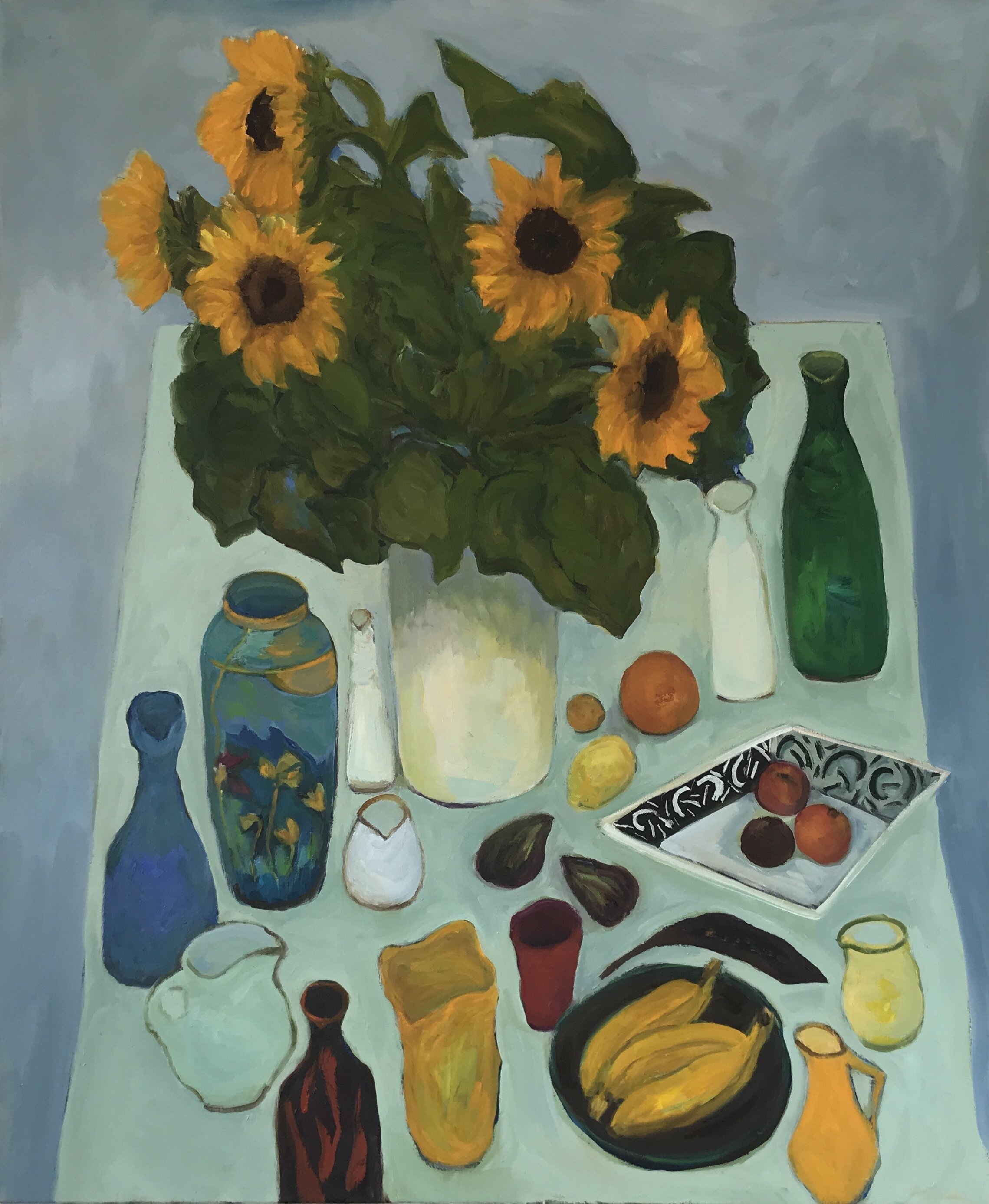 Lydia Miller Lydia Miller Still-Life with sunflowers 2020 oil on canvas 102cm x 84cm.jpg