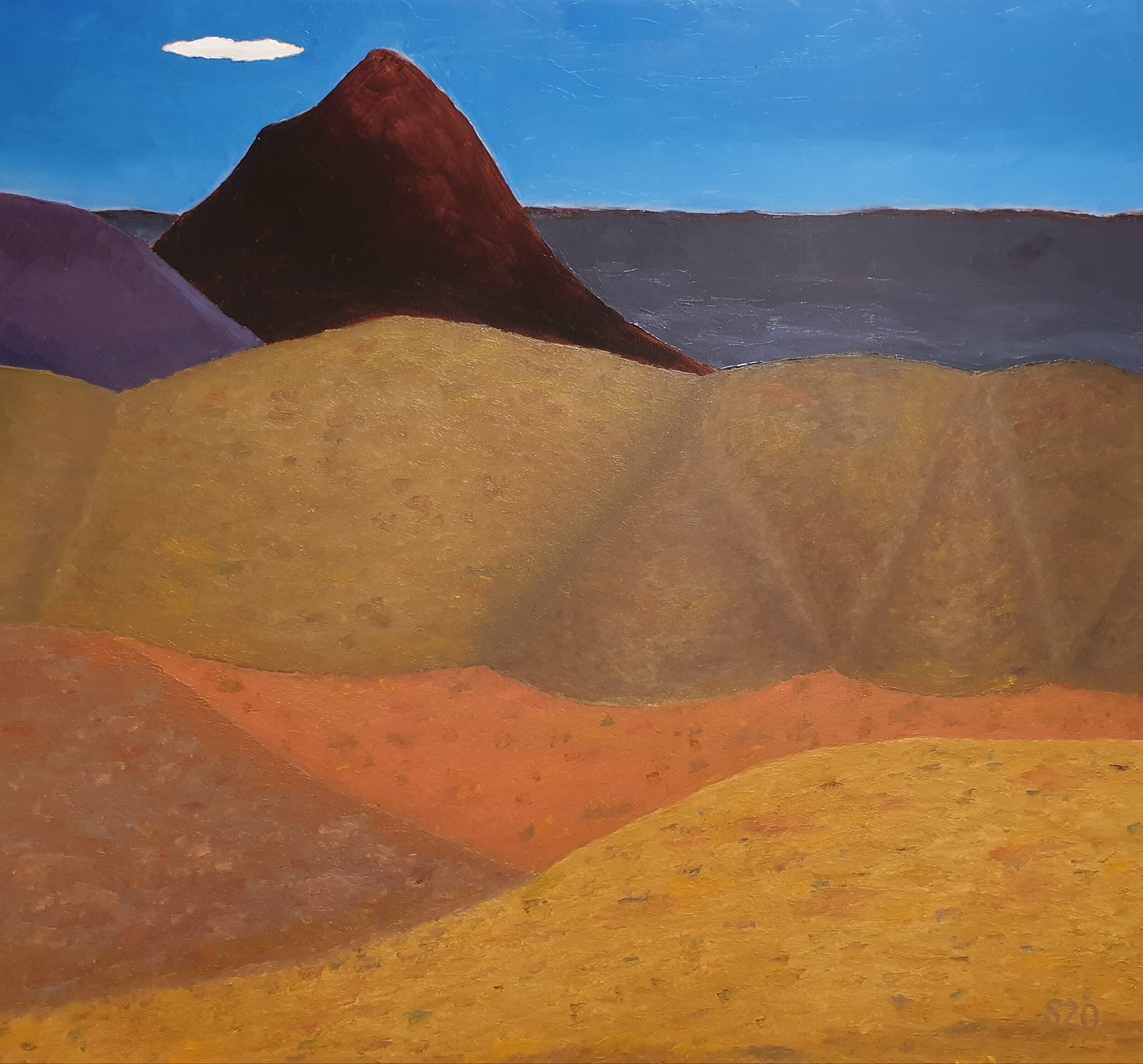  Malcolm Sands ‘West MacDonnell Ranges I’ 2020 oil on canvas 84cm x 91cm $1800.00 
