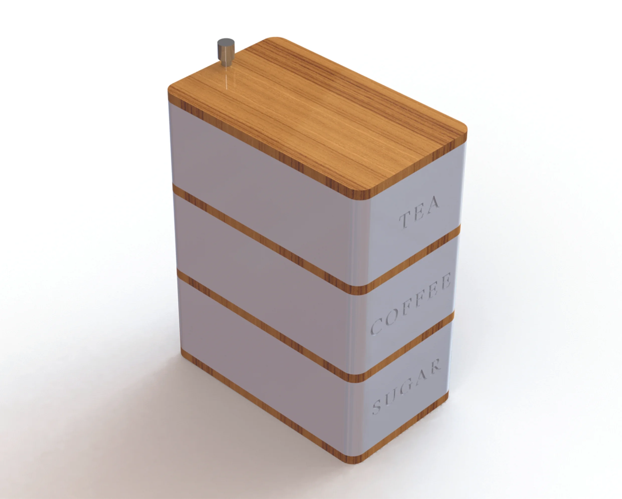 stacking tea coffee sugar containers