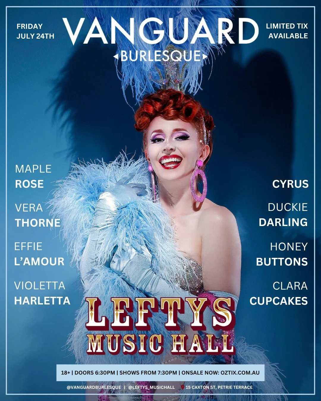 "Vanguard Burlesque" at Lefty's Music Hall, Brisbane