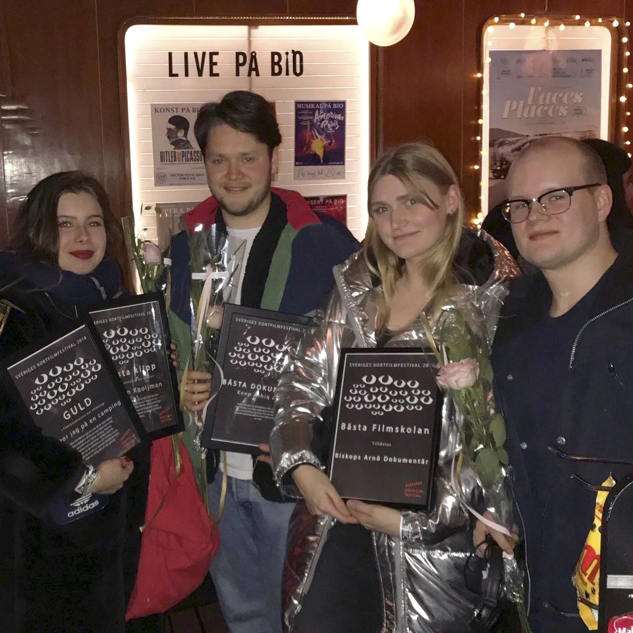 Från vänster: Jasmijn Kooijman, Rikard Nilsson, Kajsa Östgård och Joar Plunger.