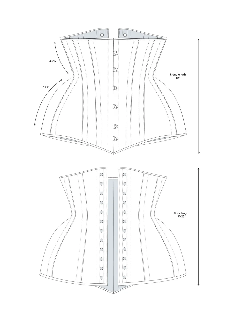 Under Bust Corset “Nymph” VINTAGE NYMPH BLACK CORSET NoV. ORIGINAL - (36B/34C/32D) main image 3
