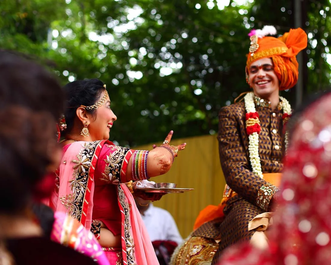 Indian groom and Mother In law share a candid fun moment when she welcomes the groom