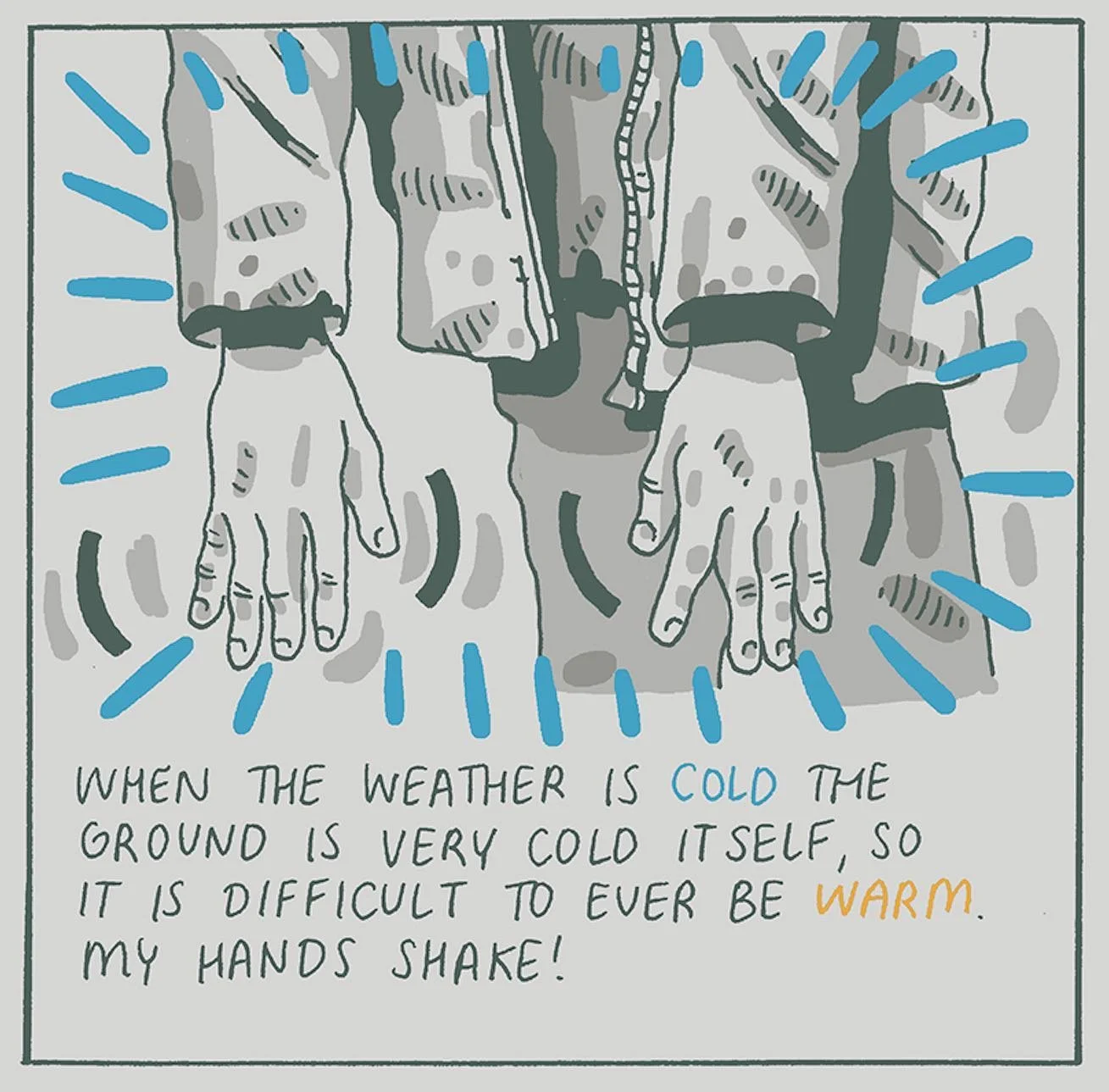 I&rsquo;ve been working with @posnegorg and @MayankaMukherji @londonschoolofeconomics on a website called Warm Bodies Cold Homes. 

I&rsquo;ve turned the personal testimonials of experiences of temperature &amp; staying warm that are gathered in Maya