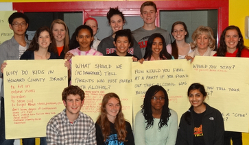 HC DrugFree's Teen Advisory Council (TAC) brainstormed at their last meeting on the "Be a Parent, Not a Friend" campaign launched by HC DrugFree.