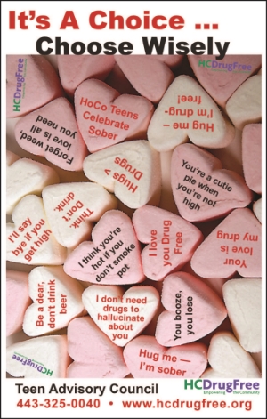 Happy Valentine's Day from HC DrugFree's Teen Advisory Council!