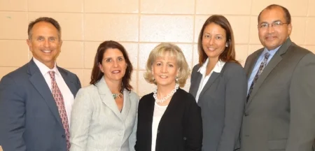 HC DrugFree Board and Staff Pictured: (Chair) Attorney Jason Shapiro, (Secretary) Magistrate Stephanie Porter, Executive Director Joan Webb Scornaienchi, Deputy State's Attorney Kim Oldham, and (Board Emeritus) The Honorable William V. Tucker. 