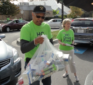 Columbia resident, Lt. Governor Boyd Rutherford removing medications and sharps from his home community. 
