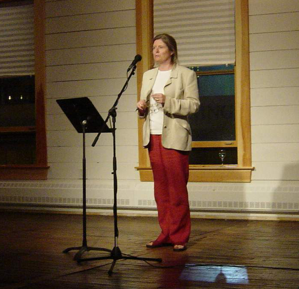 Dr. Priscilla Renouf at Lives and Landscapes book launch.