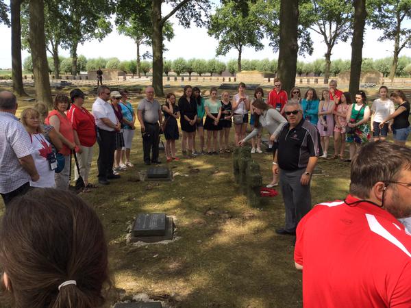 Paying respects at Langemarck German cemetery. They were someone's boys too