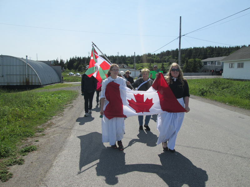  Parade heading to the Basque Buffet in Old Port au Choix 