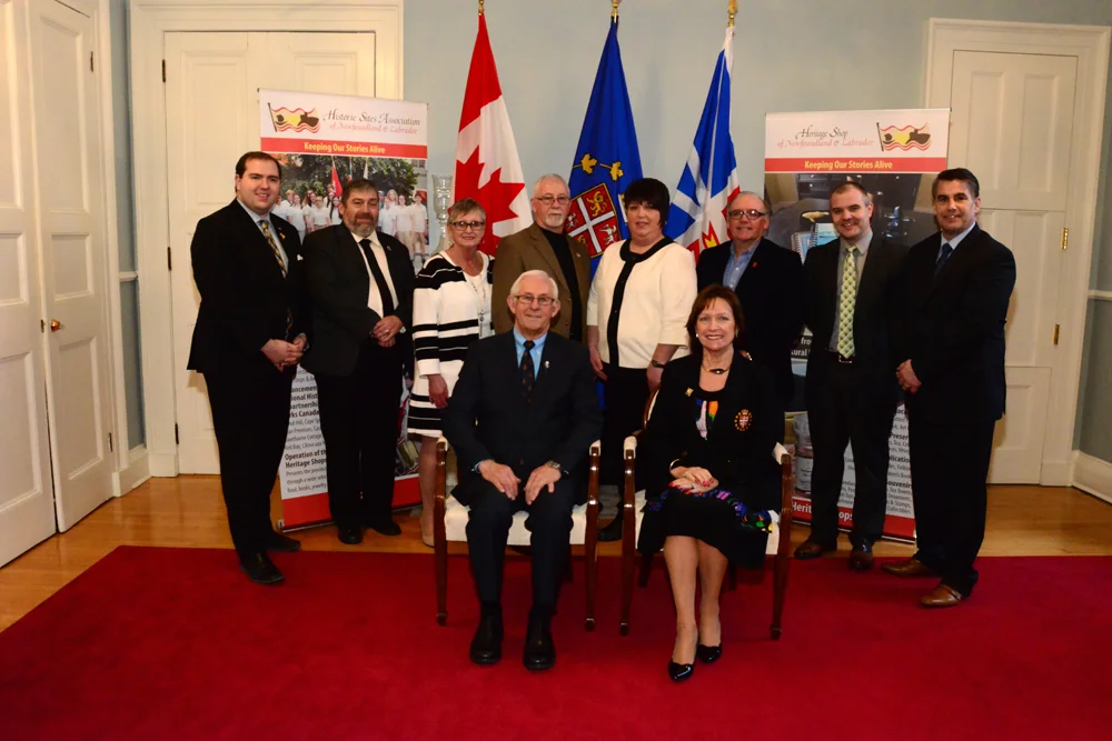 St. Gabriel's Hall Inc. and government representatives at the Government House reception with Their Honours