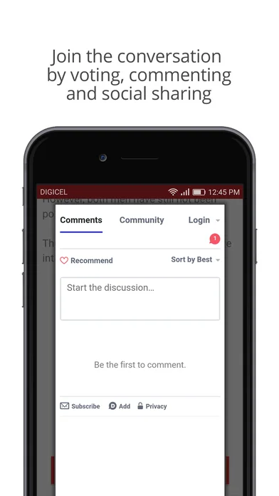 COMMUNITY Citizen news is as important as editorial news, and in the Caribbean people are driven by their communities and expressing their opinions on matters of impact . Simple engagement widgets enable Loop's audience to engage and discuss topics at hand.