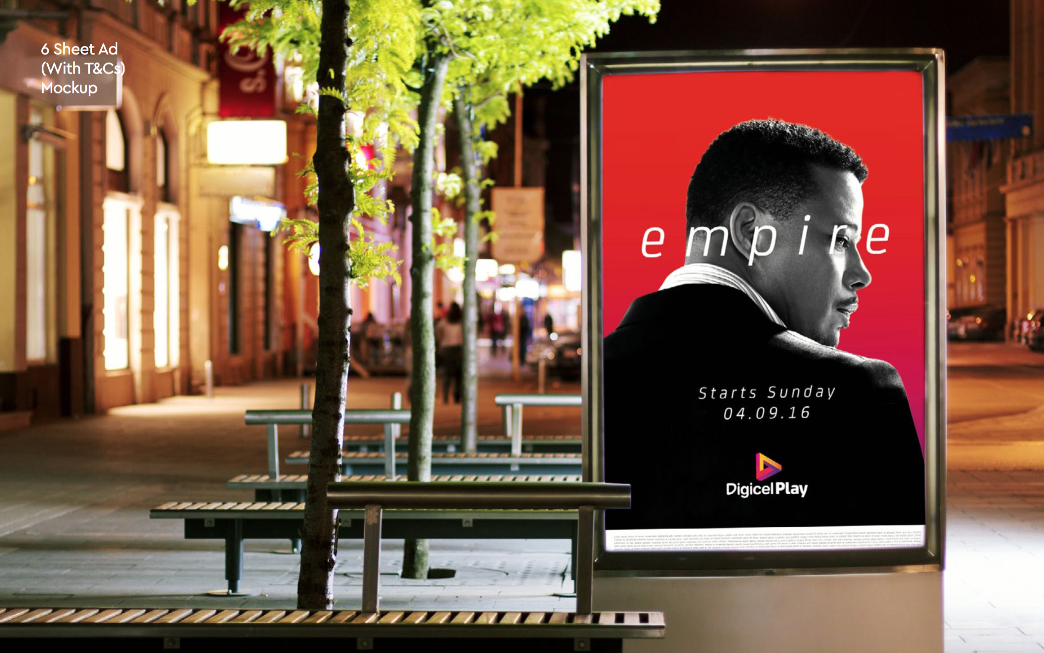 LYON IS BACK To let the audience know that DigicelPlay are fans too, we used HD imagery to illustrate the closeness to the talent, and a bold template to show confidence. Less was more. Title. TX date. Bold Compositions. Minimal detail.