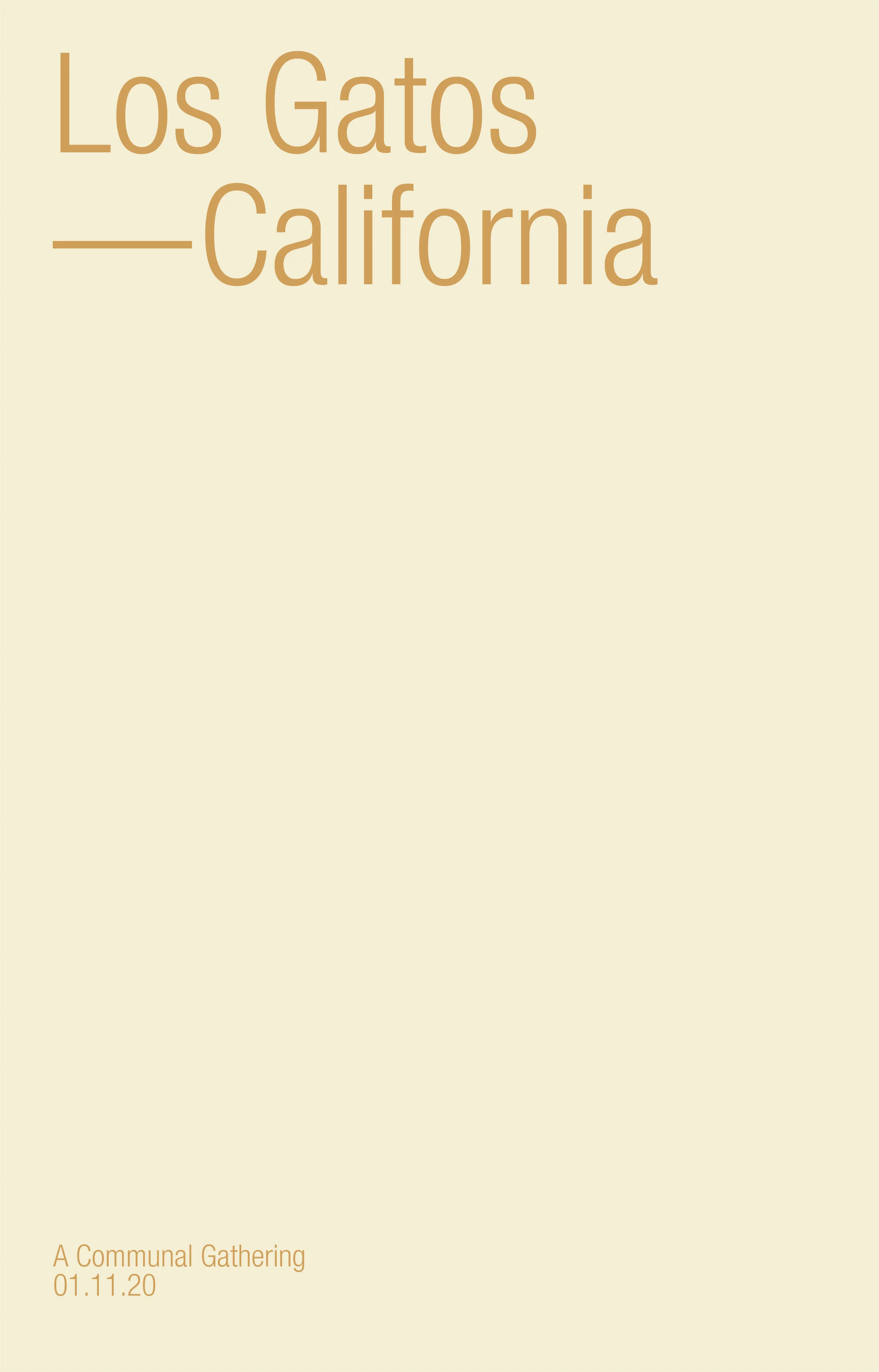 Sobremesa | Los Gatos | January 11th, 2020