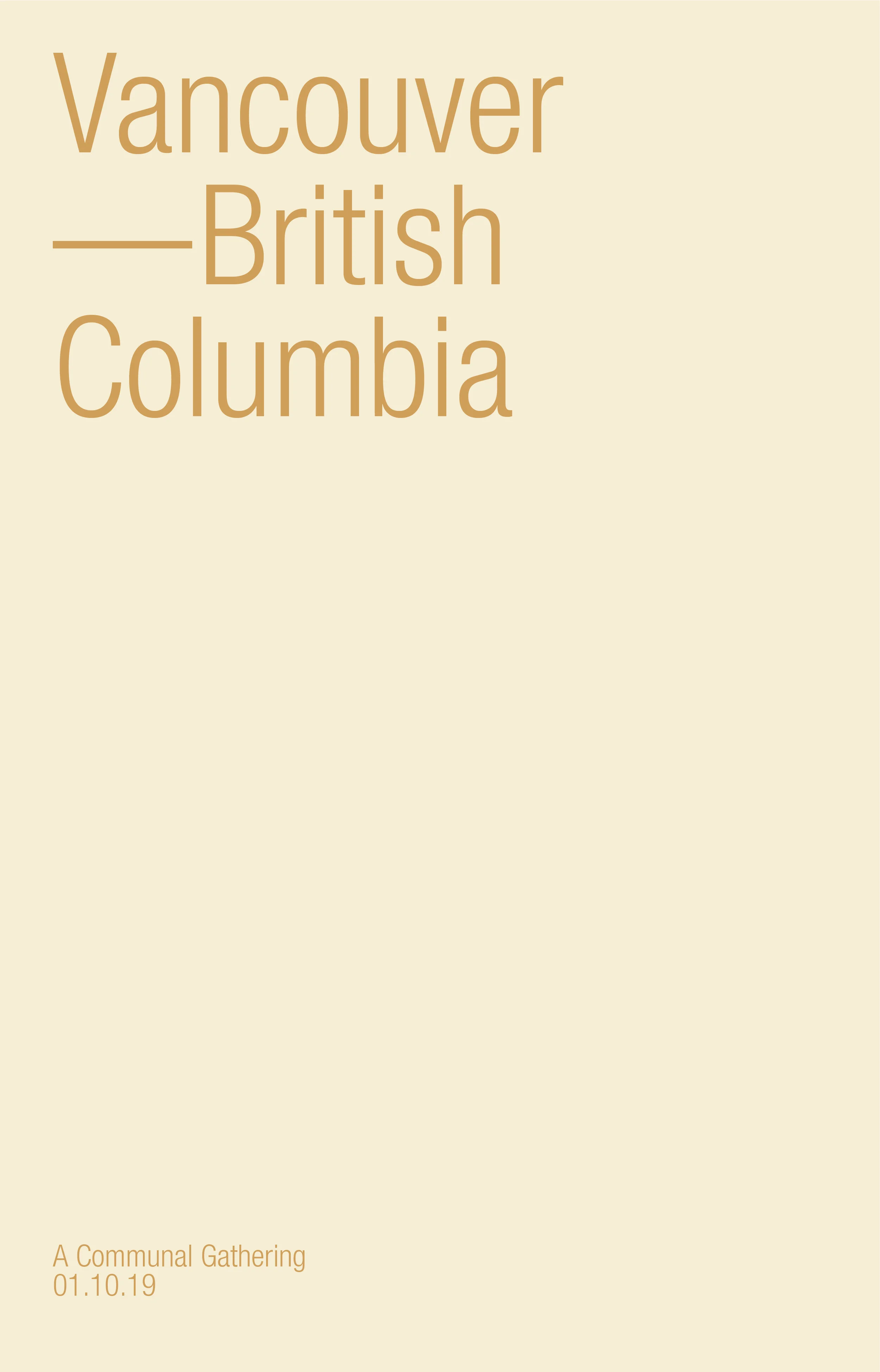 Sobremesa | Vancouver  | January 10th, 2020 