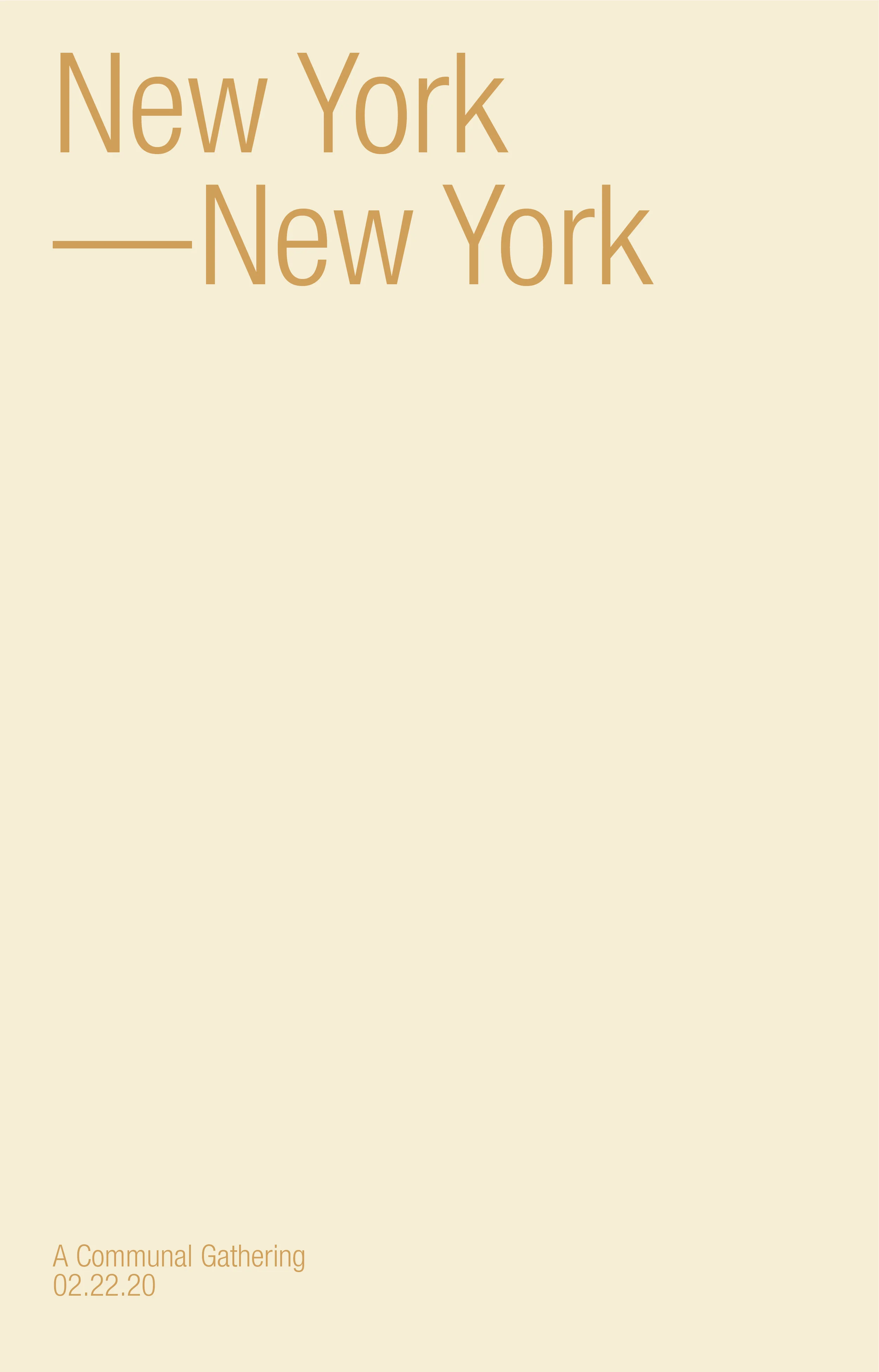 Sobremesa | New York | February 22nd, 2020