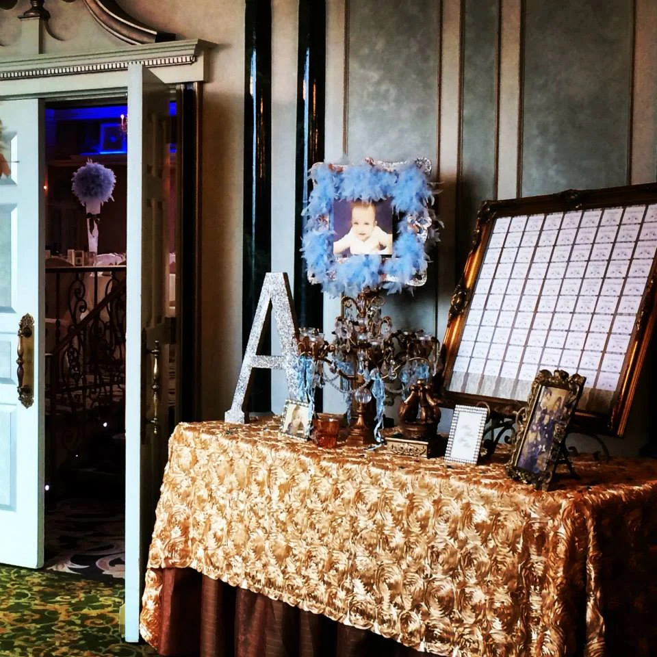 ELEGANT BLUE AND GOLD