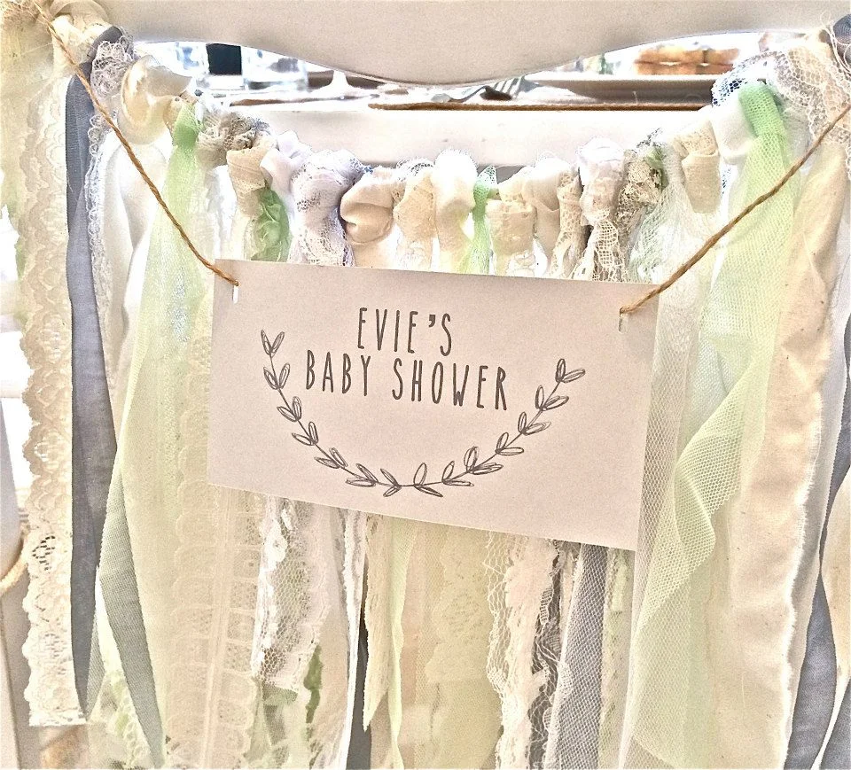 Chair Garland with Sign