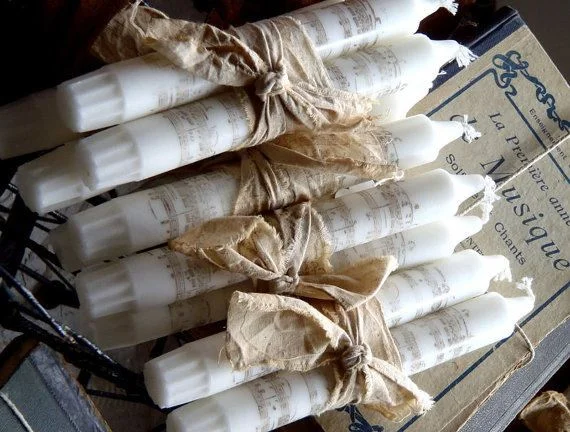 Hand Stamped Candles