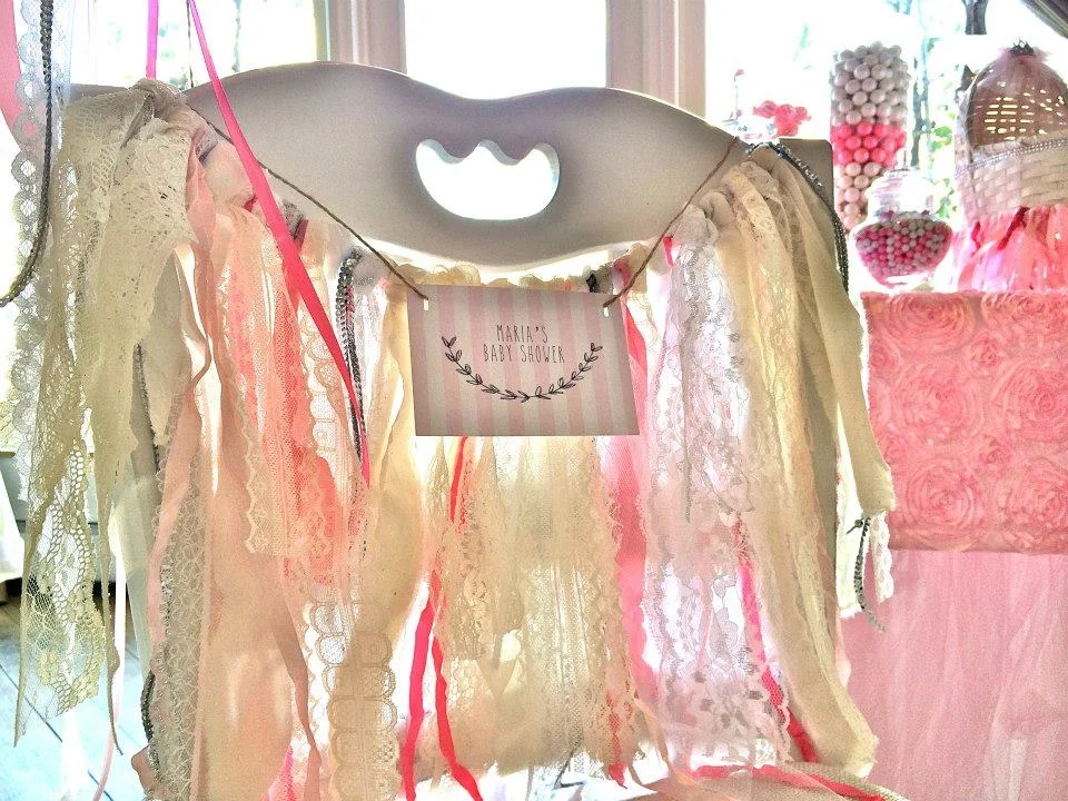 Chair Garland with Sign