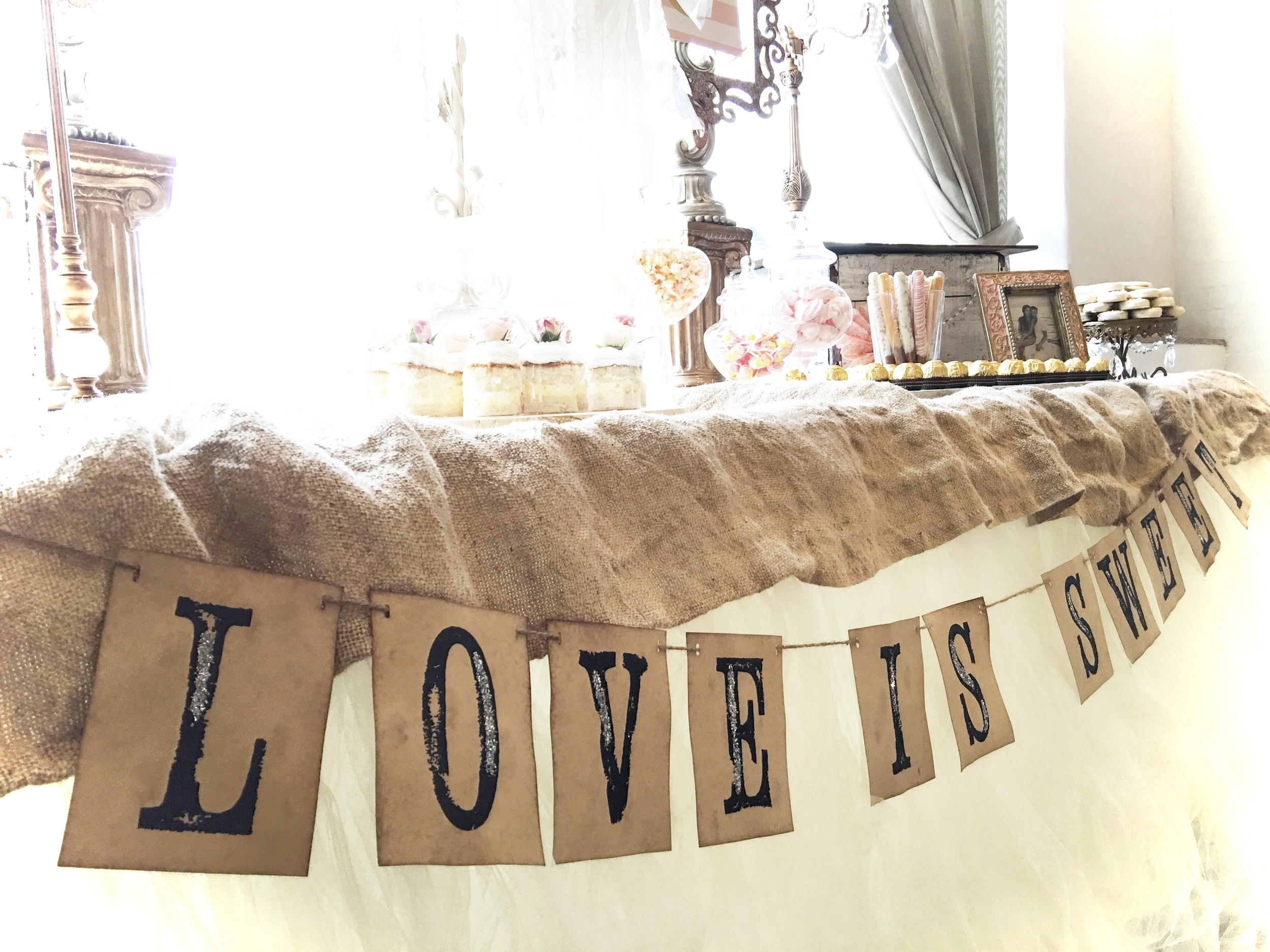 'LOVE IS SWEET' BANNER